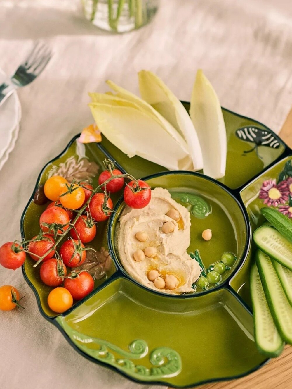 Anthropologie, Faye Icon Stoneware Crudité Plate